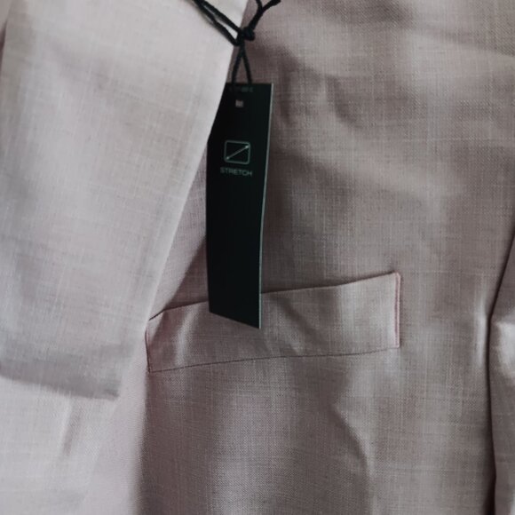 J. Ferrar Mens Classic Fit Big and Tall Suit Jacket, Pink Sz 52 Long - Picture 3 of 6